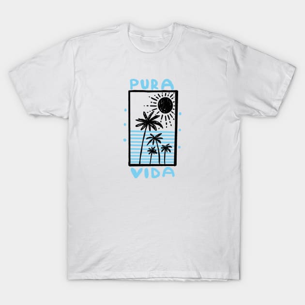 Pura vida beachlife Costa Rica T-Shirt by Tropical Blood